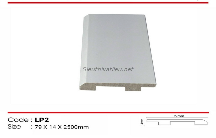 Len tường nhựa LP2 màu trắng