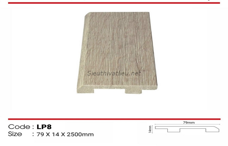 Len tường nhựa LP8 vân gỗ màu kem