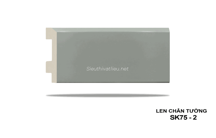 Len tường nhựa SK75-2 vân trơn màu xám