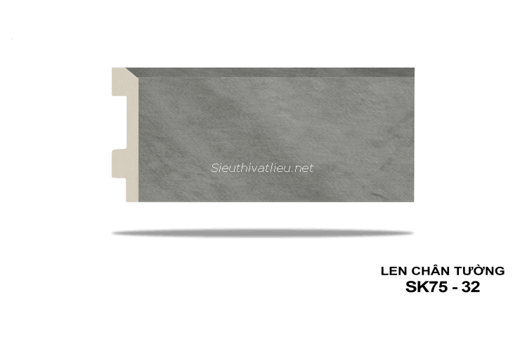 Len tường nhựa SK75-32 vân bê tông (xi măng) màu xám