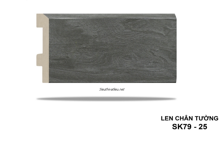 Len tường nhựa SK79-25 vân gỗ màu xám