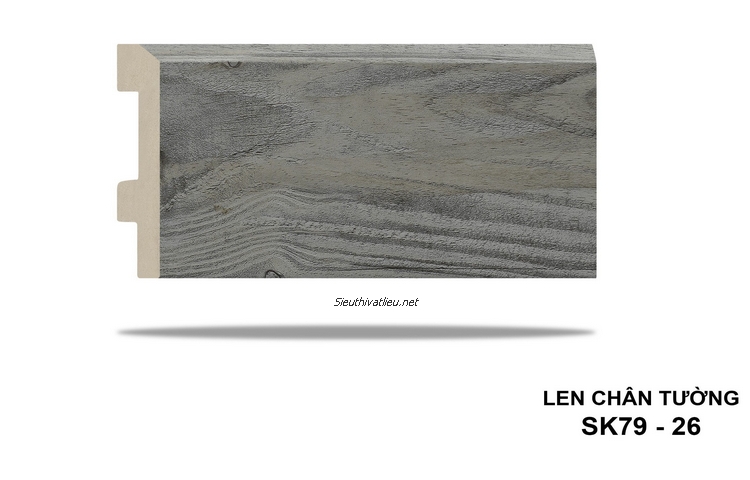 Len tường nhựa SK79-26 vân gỗ màu xám