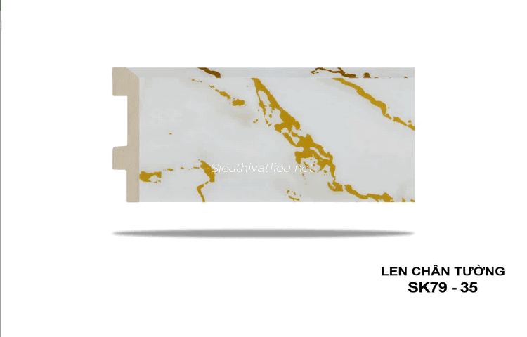 Len tường nhựa SK79-35 vân đá trắng vân vàng