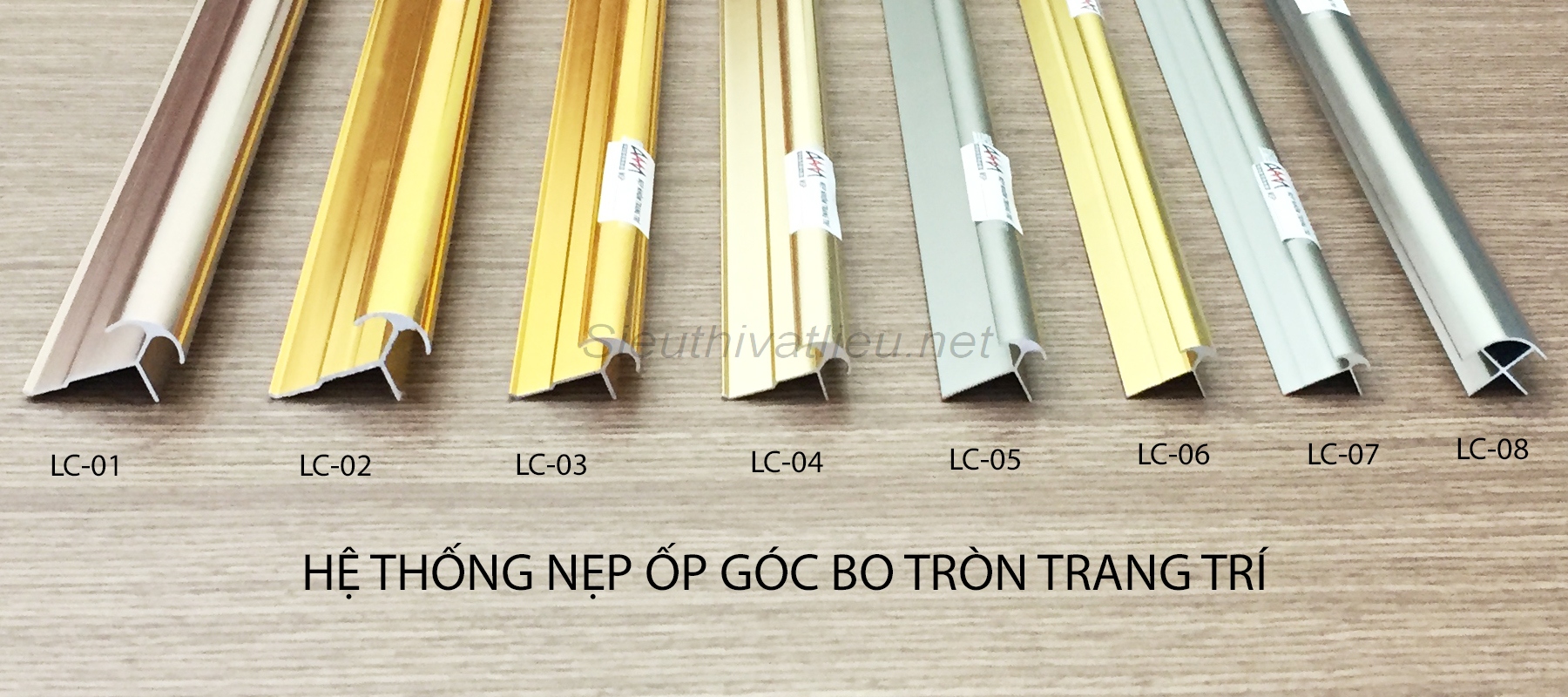 Nẹp nhôm ốp góc bo tròn