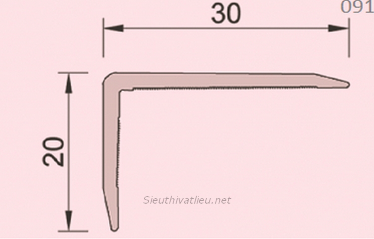 Nẹp nhôm chữ L ốp góc