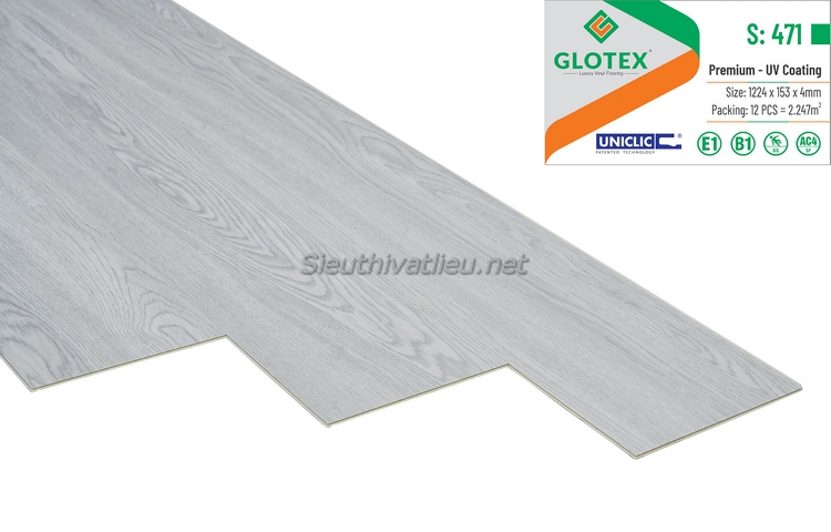 Sàn nhựa hèm khóa Glotex 4mm S471