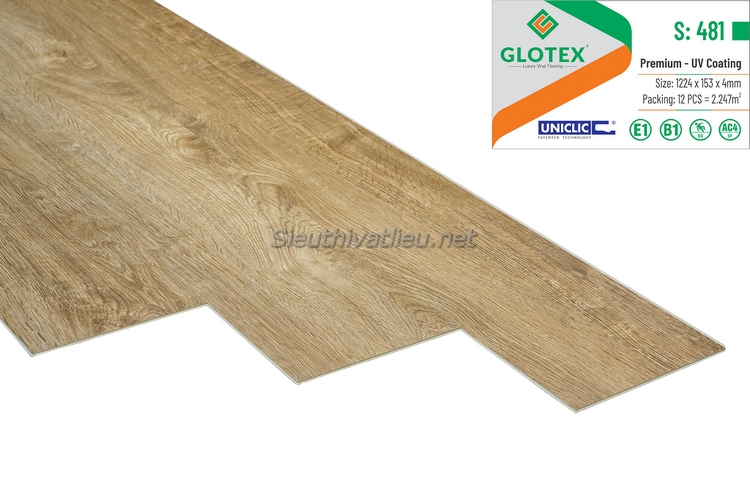 Sàn nhựa hèm khóa Glotex 4mm S481