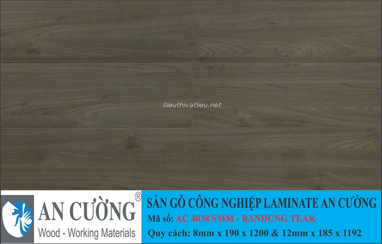 Sàn gỗ laminate An Cường vân gỗ AC-4038-SMM