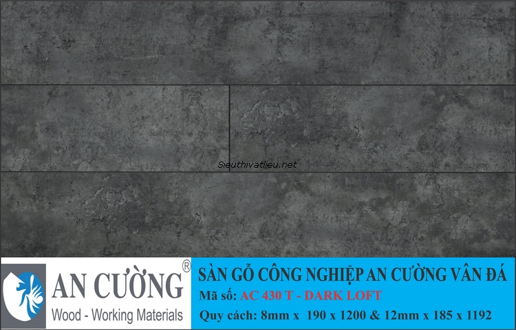 Sàn gỗ laminate An Cường vân đá AC-430-T