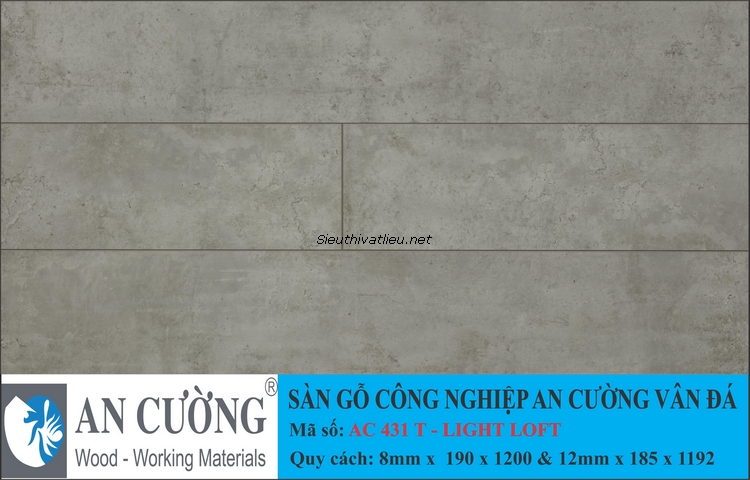 Sàn gỗ laminate An Cường vân đá AC-431-T