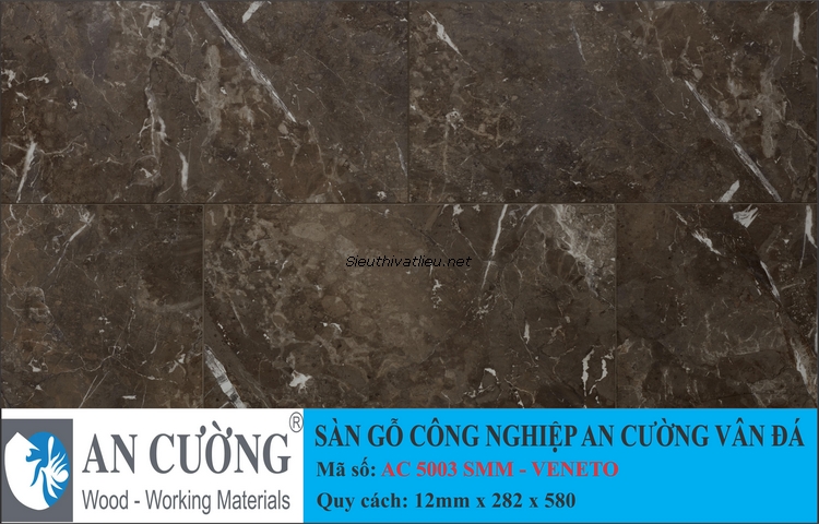 Sàn gỗ laminate An Cường vân đá AC-5003-SMM