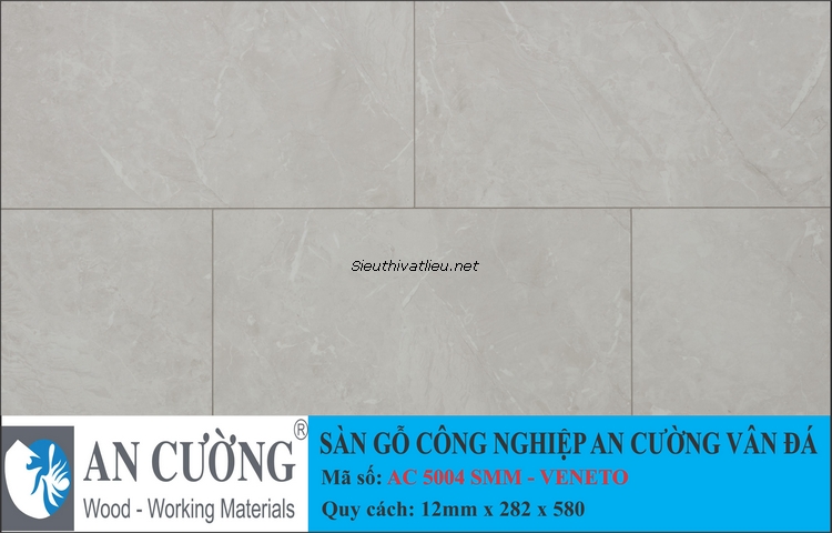 Sàn gỗ laminate An Cường vân đá AC-5004-SMM