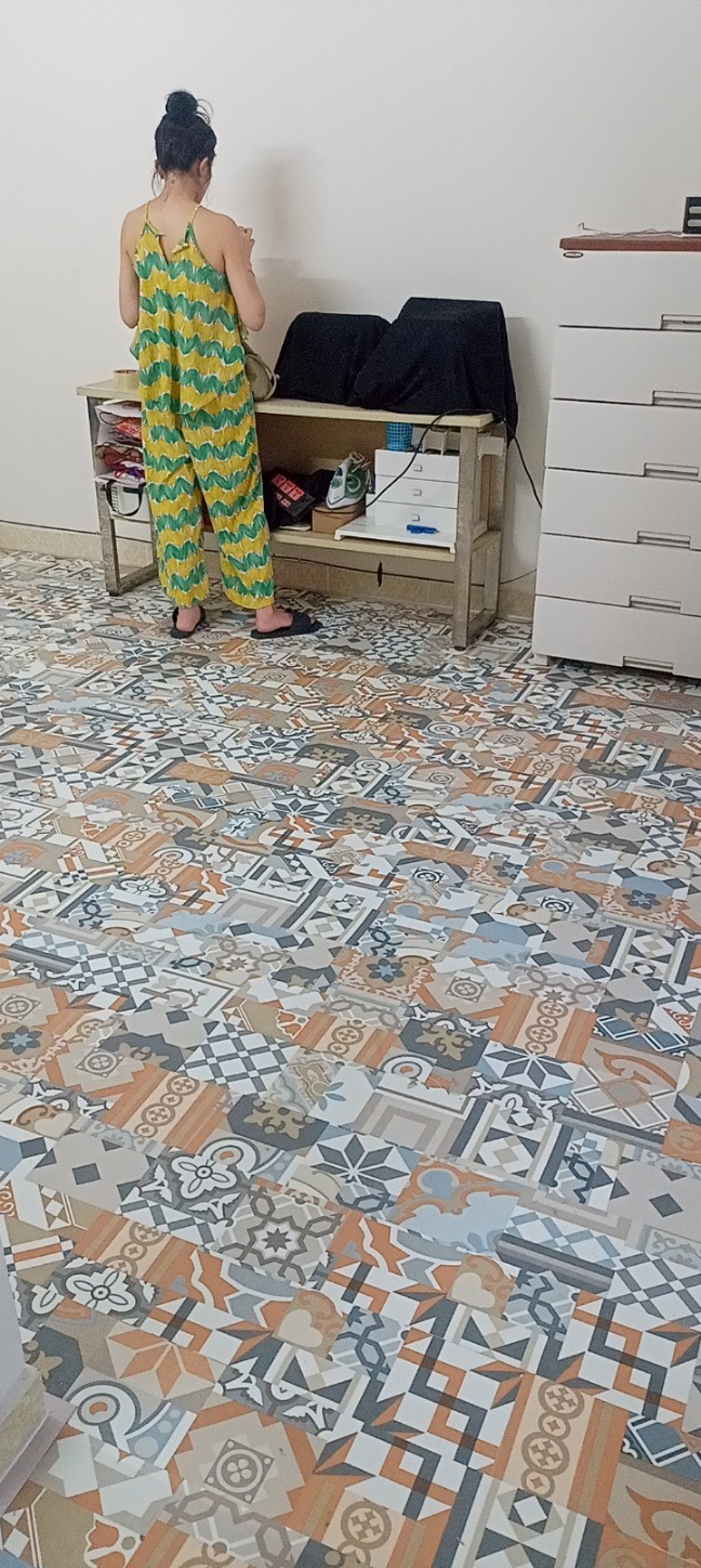 Sàn nhựa hèm khóa vân gạch hoa Decor HS1972