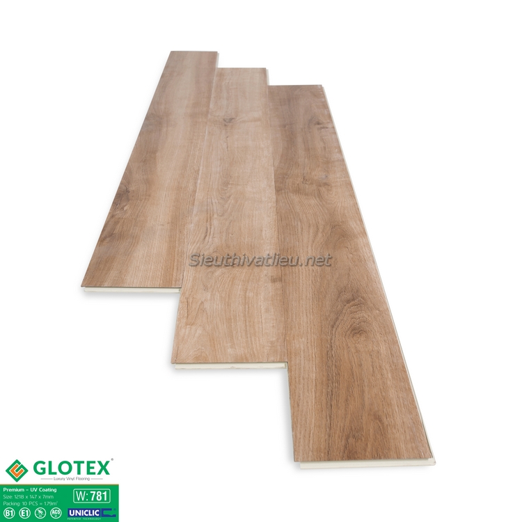 Sàn nhựa hèm khóa Glotex 7mm W781