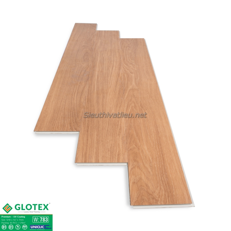 Sàn nhựa hèm khóa Glotex 7mm W783