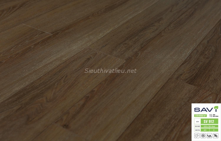 Sàn gỗ Savi 8mm SV912 bản nhỏ