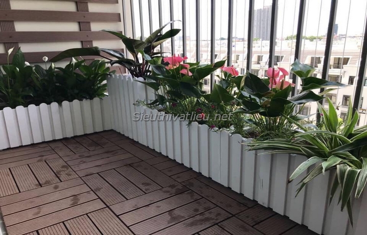Vĩ gỗ nhựa 4 nan màu cà phê