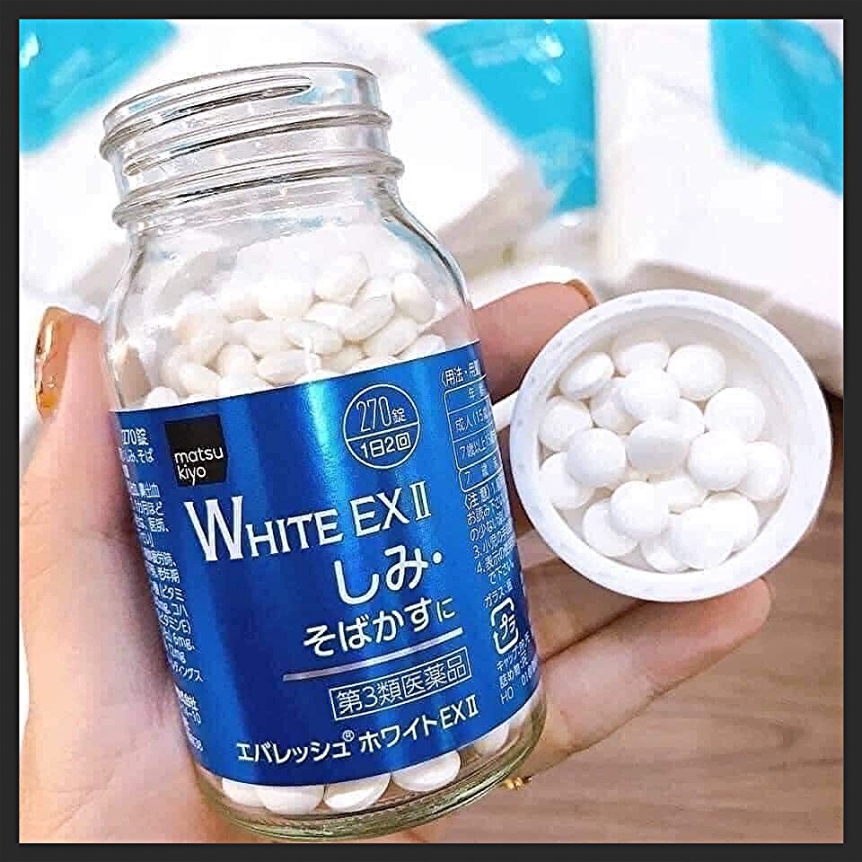 viên uống trắng da trị nám White Ex-II Matsukiyo 270 viên mart96