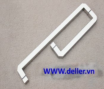 tay nắm phòng tắm kính deller chữ L