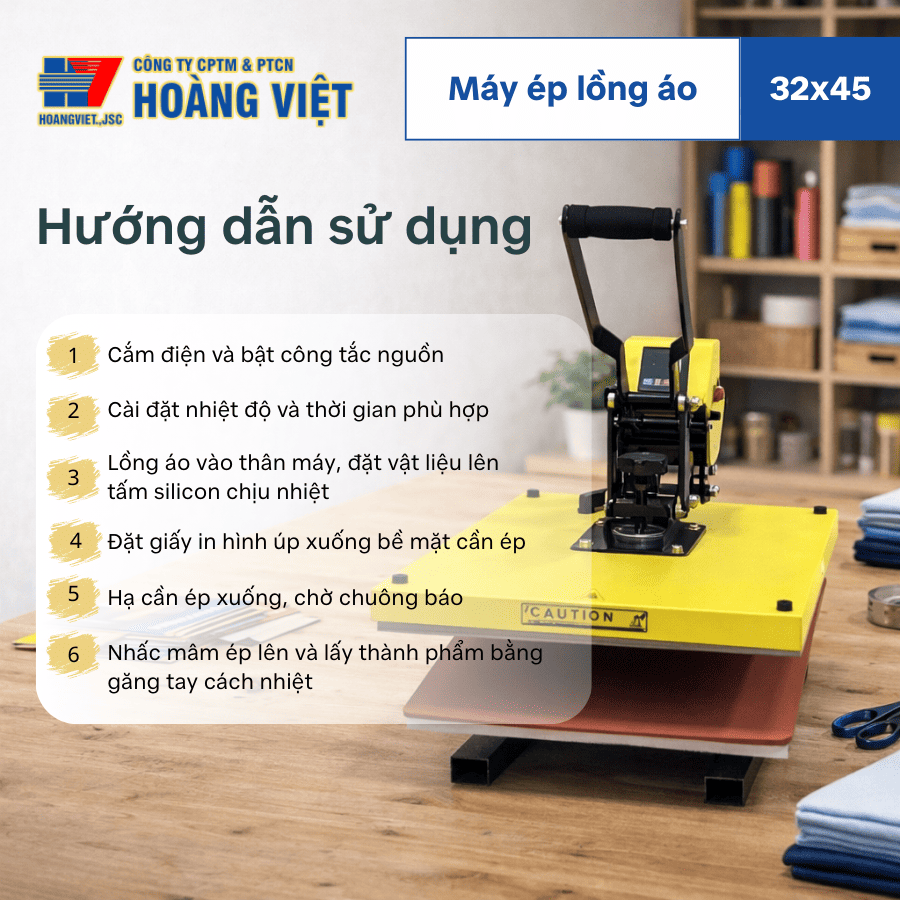 Máy ép lồng áo 32x45