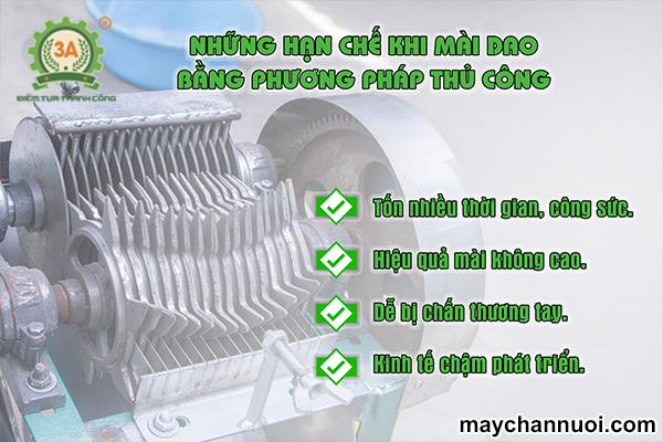 Những khó khăn khi mài dao bằng phương pháp thủ công