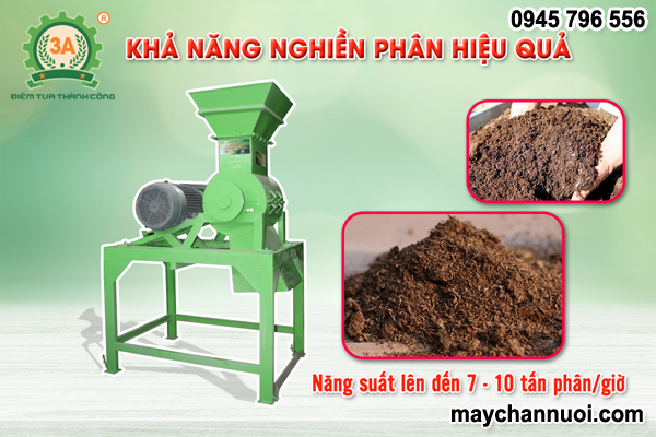 Máy nghiền tơi phân