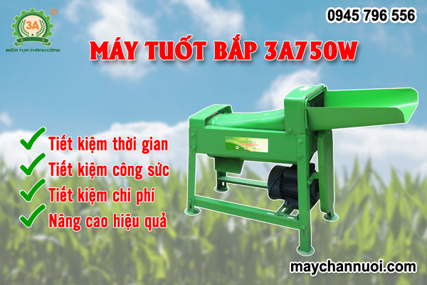 Máy tách hạt bắp 3A750W