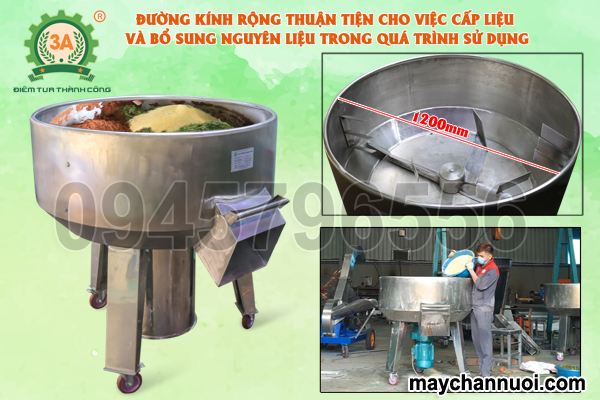 Máy trộn nguyên liệu chăn nuôi 3A4Kw