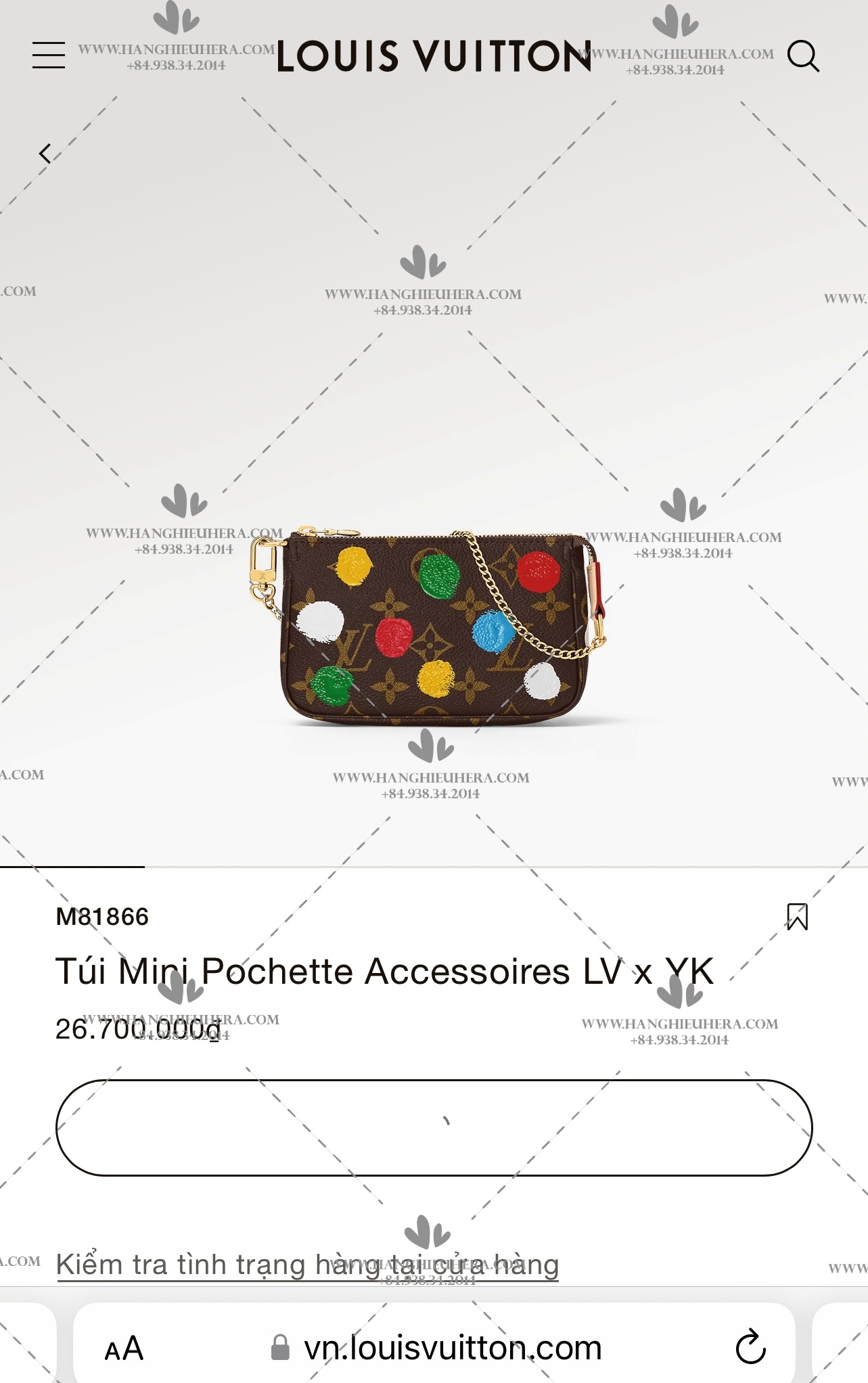 Louis Vuitton LV x YK Mini Pochette Accessoires Monogram