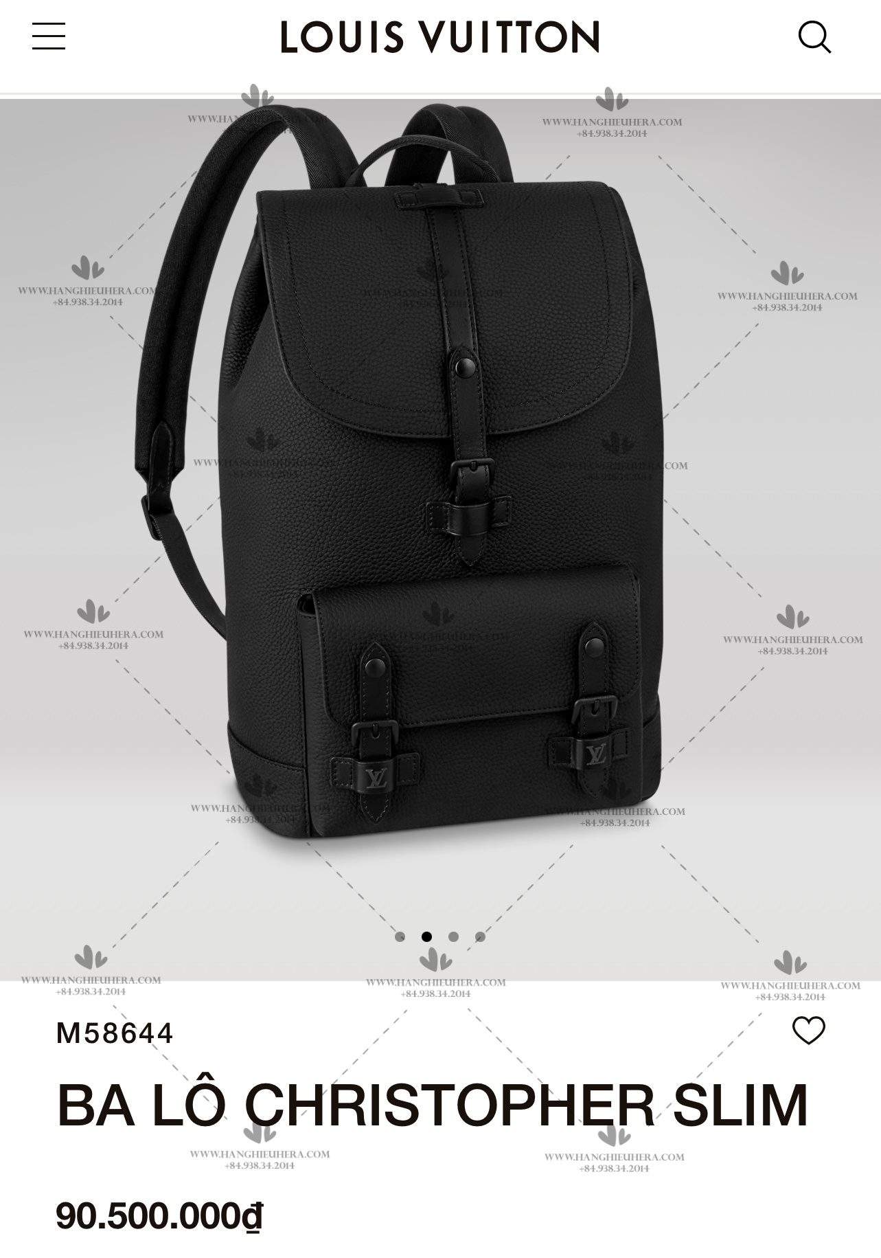 Men's Christopher Slim Backpack, LOUIS VUITTON