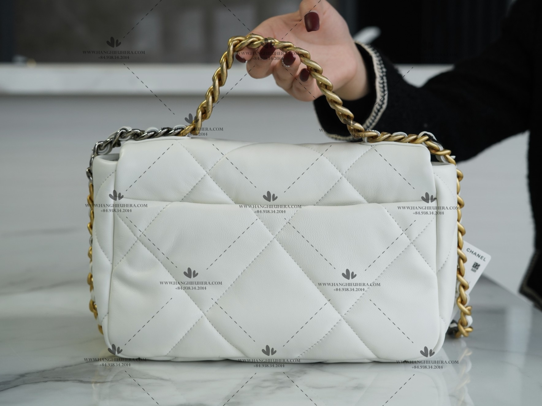 Túi Chanel 19 Flap Bag tráng da cừu best quality 26cm