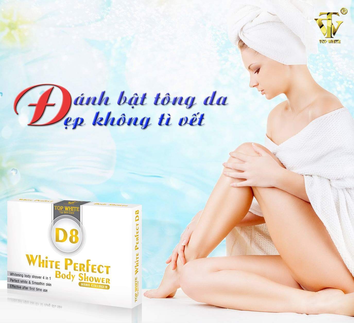 WHITE PERFECT D8 KEM TẮM TRẮNG 4 TRONG 1