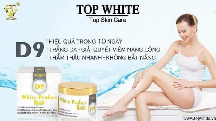 TOP WHITE WHITE PERFERT D9 - DƯỠNG TRẮNG DA TOÀN THÂN HOÀN HẢO.