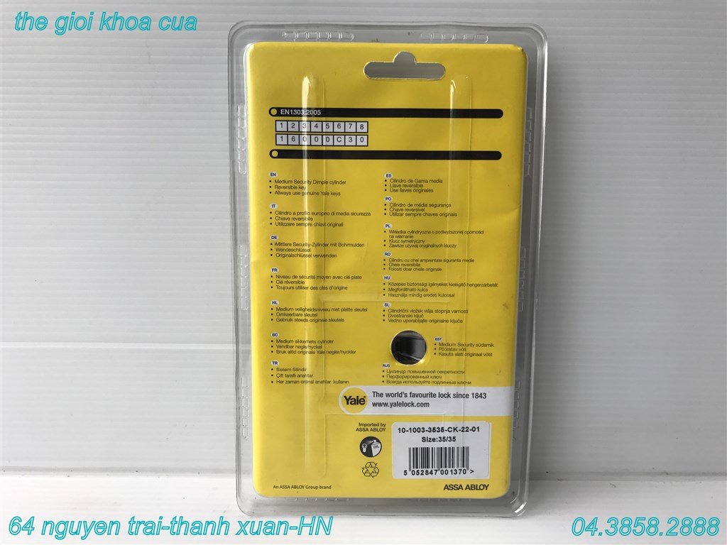 Ổ KHÓA MỘT ĐẦU XOAY MỘT ĐẦU CHÌA YALE 2 ổ khóa một đầu xoay một đầu chìa Yale 1