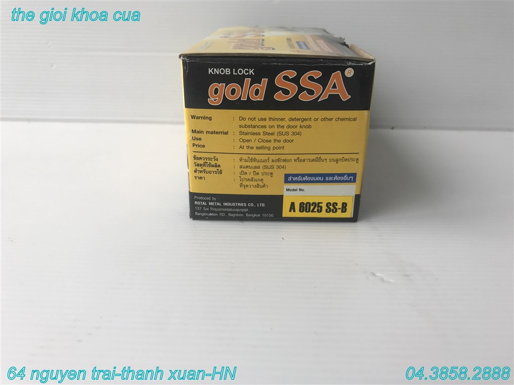 khóa nắm tròn nhập khẩu Thái Lan Gold SSA 5