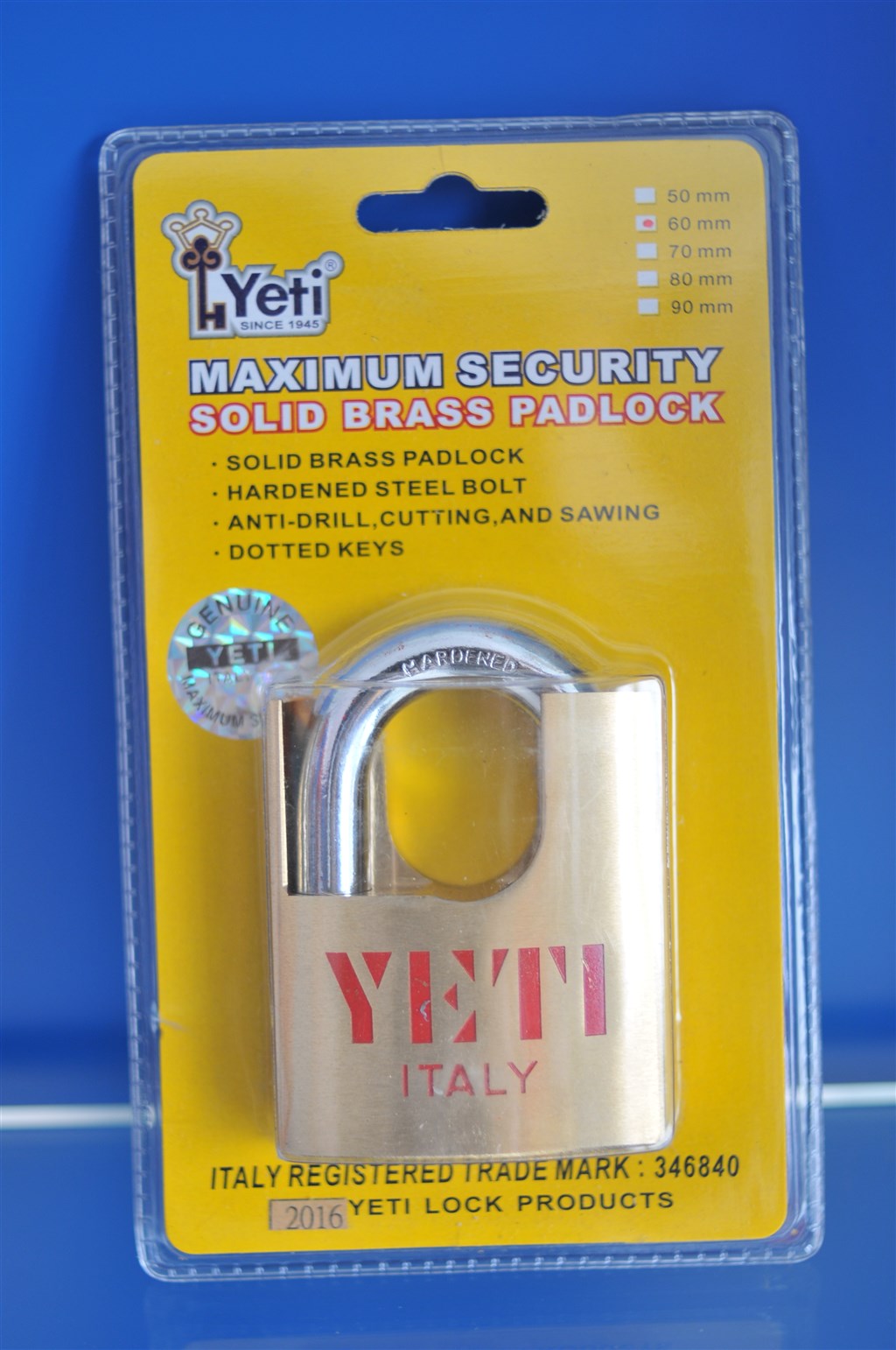 KHÓA MÓC TREO YETI CHỐNG CẮT CÔN 60 MM 1 Khóa móc treo Yeti chống cắt côn 60 mm