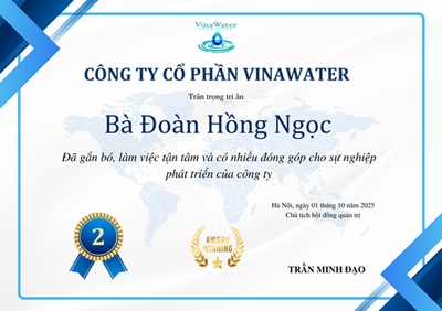 🎉 VINAWATER TRI ÂN NHÂN VIÊN GẮN THÂM NIÊN VÀ TẬN TÂM – TRAO THƯỞNG 1 CHỈ VÀNG 🎂🎖️