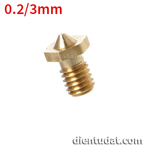 Đầu Phun E3D V6 - 0.2/3mm