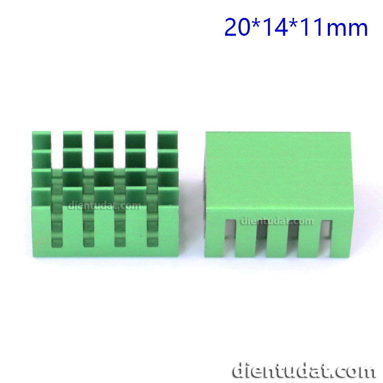 Nhôm Tản Nhiệt Xanh 20*14*11mm
