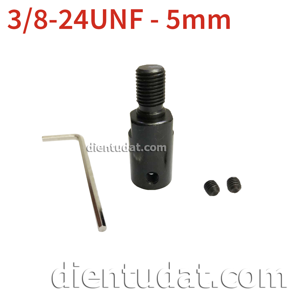 Khớp Nối Đầu Khoan 3/8-24UNF - Trục 5mm