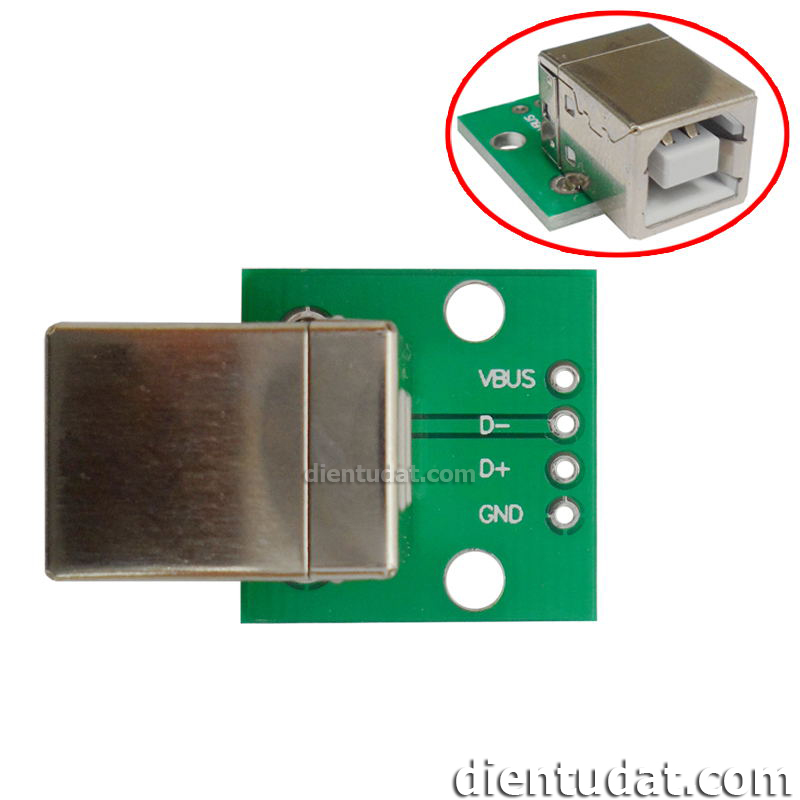 Mạch ra chân USB type B - cổng kết nối máy in