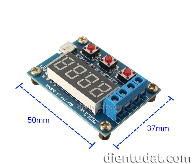 Mạch Test Pin Li-on 18650 1.5V-12V