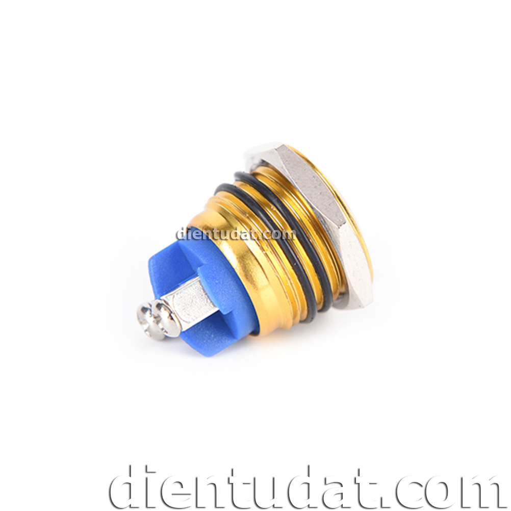 Nút Nhấn Reset Chống Nước 16mm - Vàng