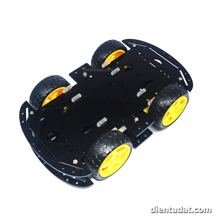 Trọn Bộ Khung Xe Robot 4 Bánh Có Đĩa Encoder
