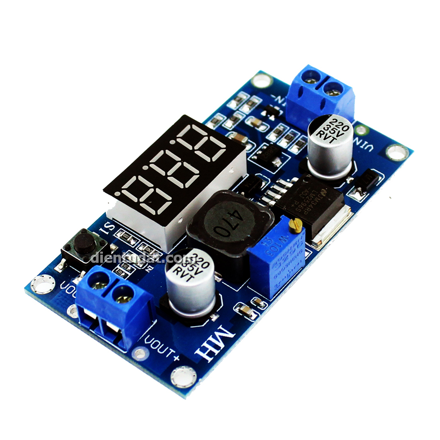 Mạch Hạ Áp DC-DC LM2596 Hiển Thị Led - 1 Nút