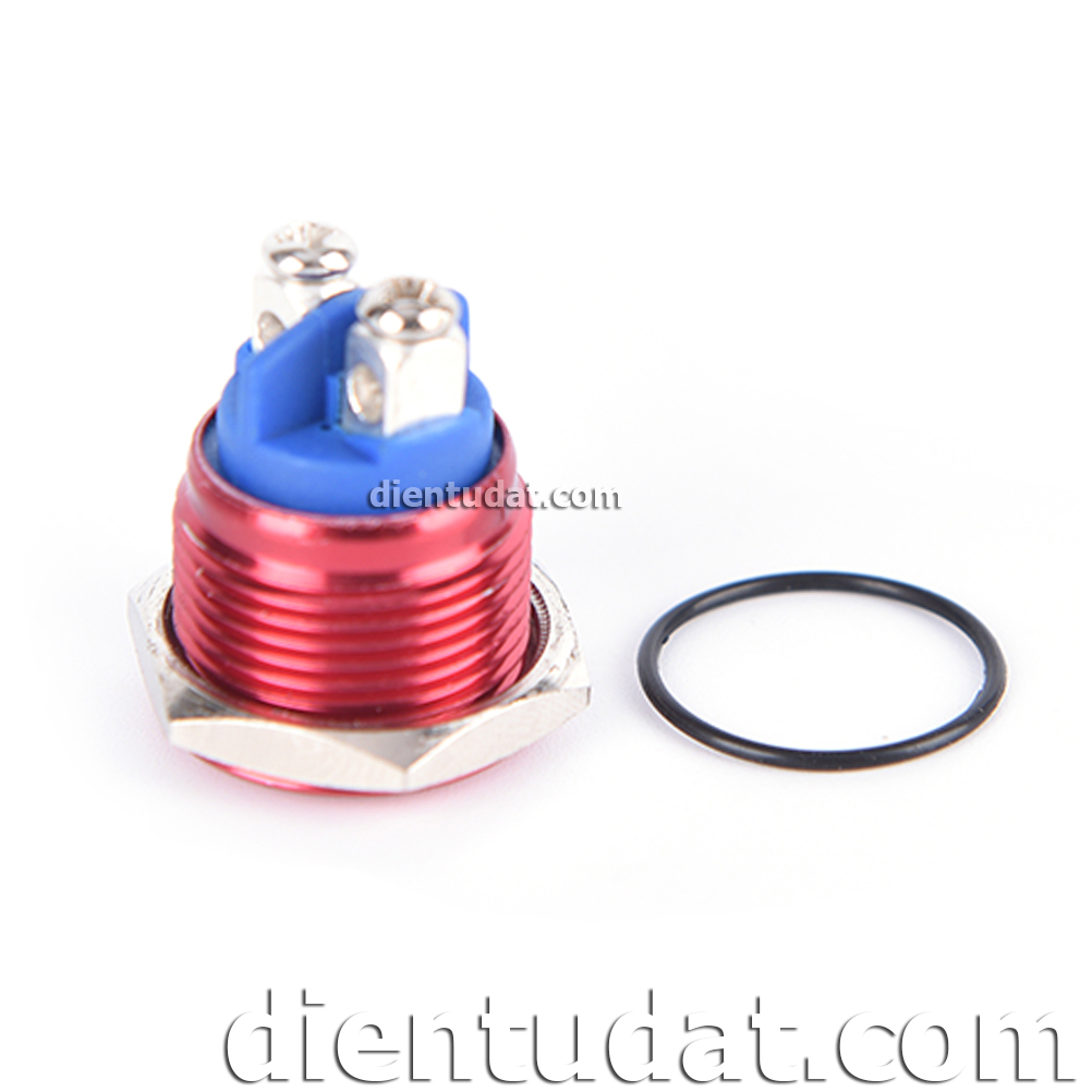 Nút Nhấn Reset Chống Nước 16mm - Đỏ