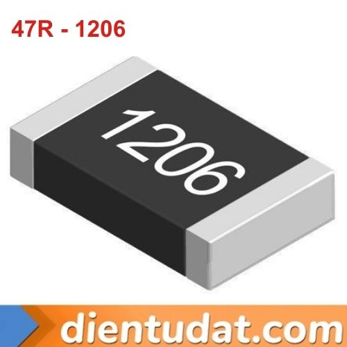 Điện Trở Dán 47 Ohm 47R 5% 1206 SMD - Mã 470
