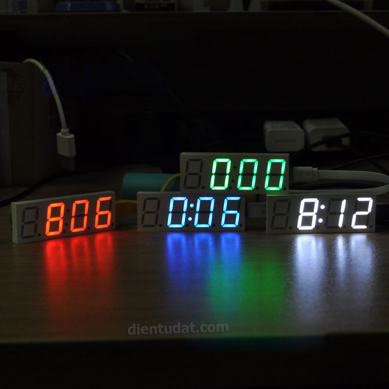 Đồng Hồ Thời Gian Thực DS3231 - 5V - Trắng Đỏ Xanh Dương Xanh Lá