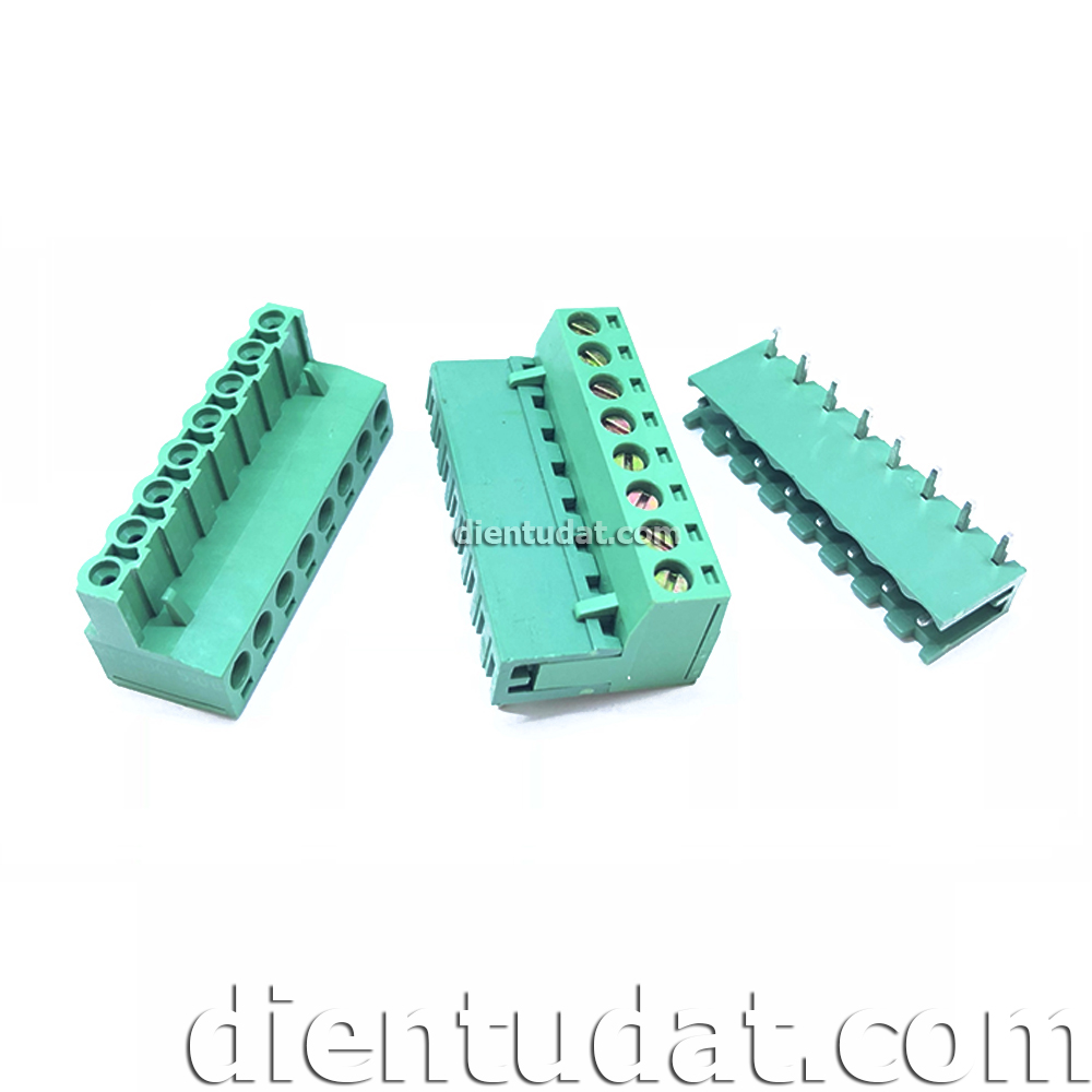 KF2EDG-5.08-8P Đầu Nối Connector Hàn PCB 8 Chân Cong 5.08mm
