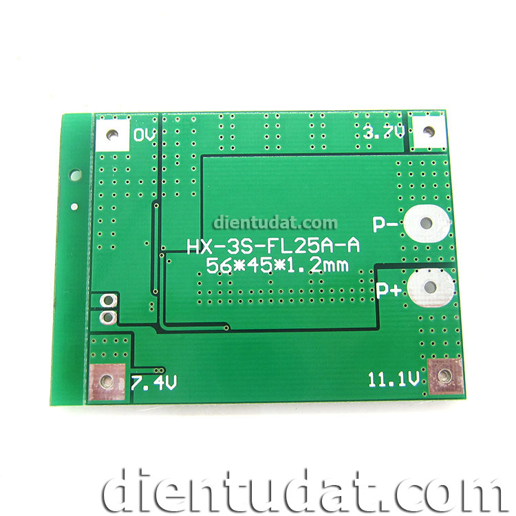 Mạch Sạc Bảo Vệ Pin 3 Cell Nối Tiếp 25A